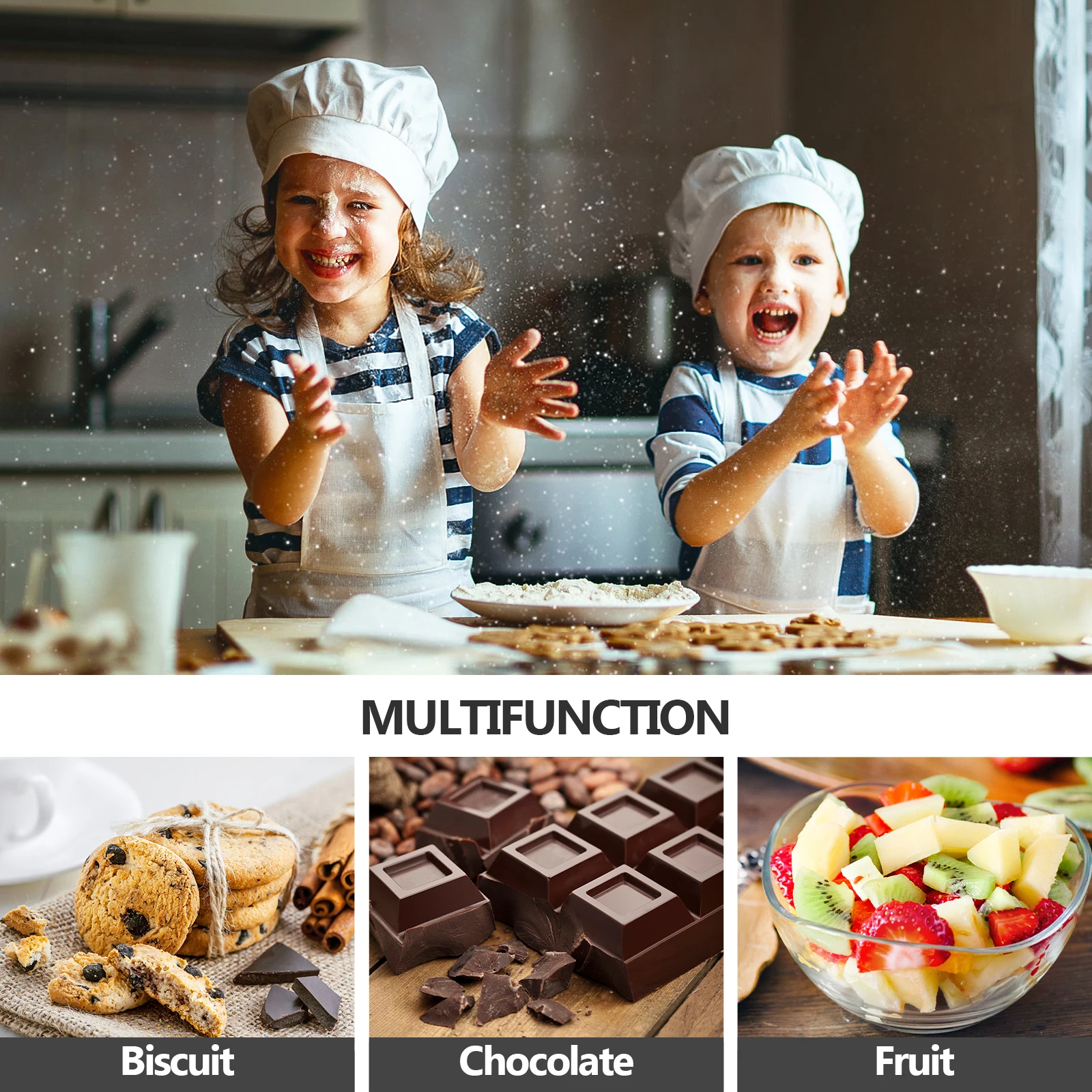 

2 Sets Baking Kit For Cookies Chocolate Dessert Embossed Cookie Molds Household Baking Accessories Flexible Safe Easy Clean