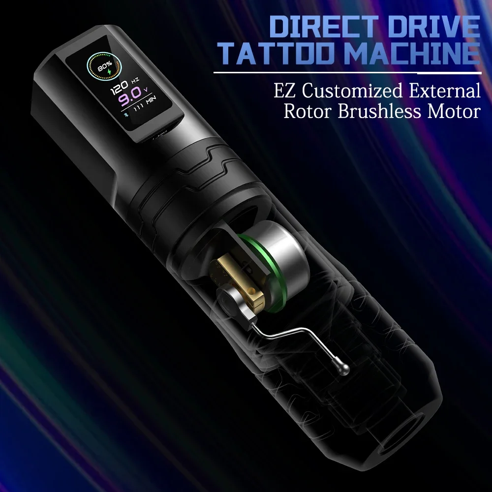 EZ P3 Pro Turbo Wireless Battery Tattoo Pen Machine 1600mAh Power Pack Adjustable Stroke for Tattoo Cartridge & Permanent Makeup