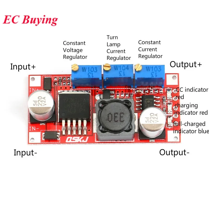 10pcs/1pc LM2596 DC-DC Step Down Buck CC CV Power Module LED Driver Battery Charger Adjustable LM2596S Constant Current Voltage