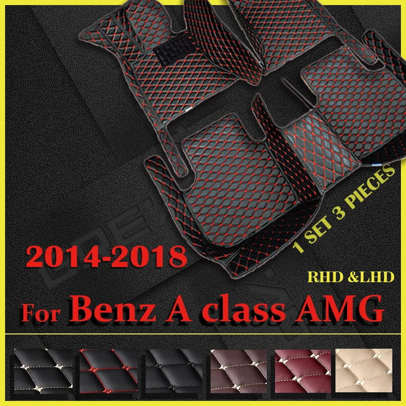 

Car floor mats for BENZ A class AMG 2014 2015 2016 2017 2018 Custom auto foot Pads automobile carpet cover