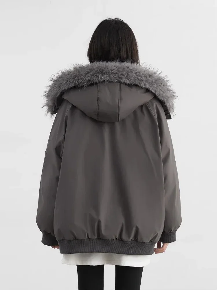 CHIC VEN Vrouwen Parka Losse Nieuwe Losse Kapmantel Werkkleding Vrouwelijke Jas Kantoor Dame Kleding Warme Dikke Herfst Winter 2024