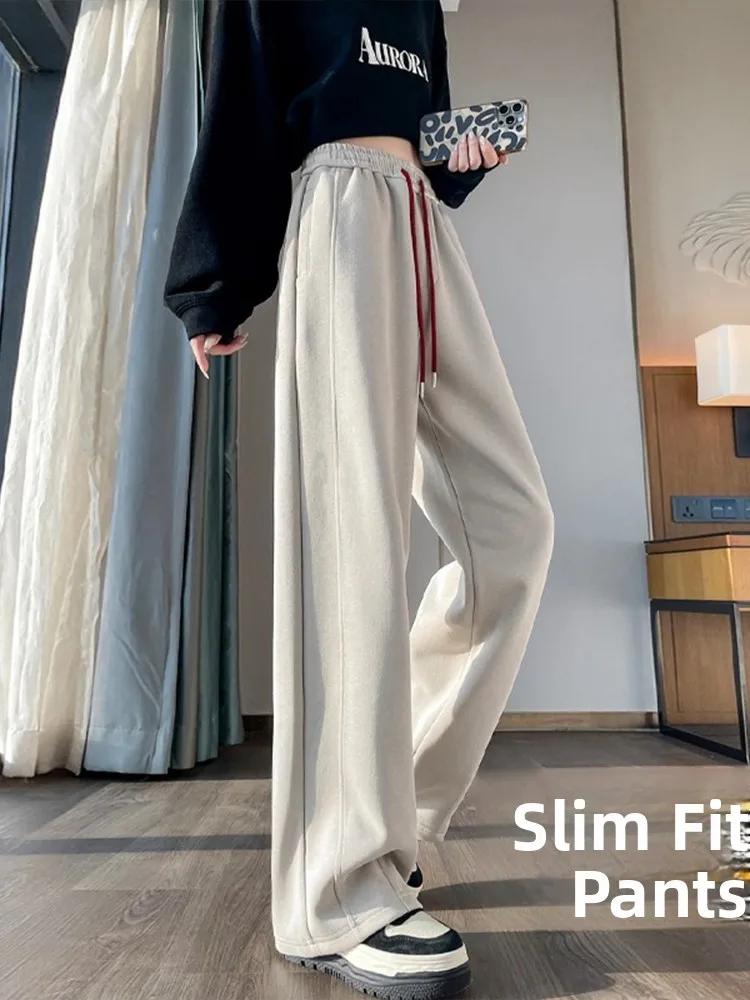 

Женские брюки с высокой талией и широкими штанинами, эластичные, с завязками, прямые, зауженные, повседневные, спортивные, для похудения