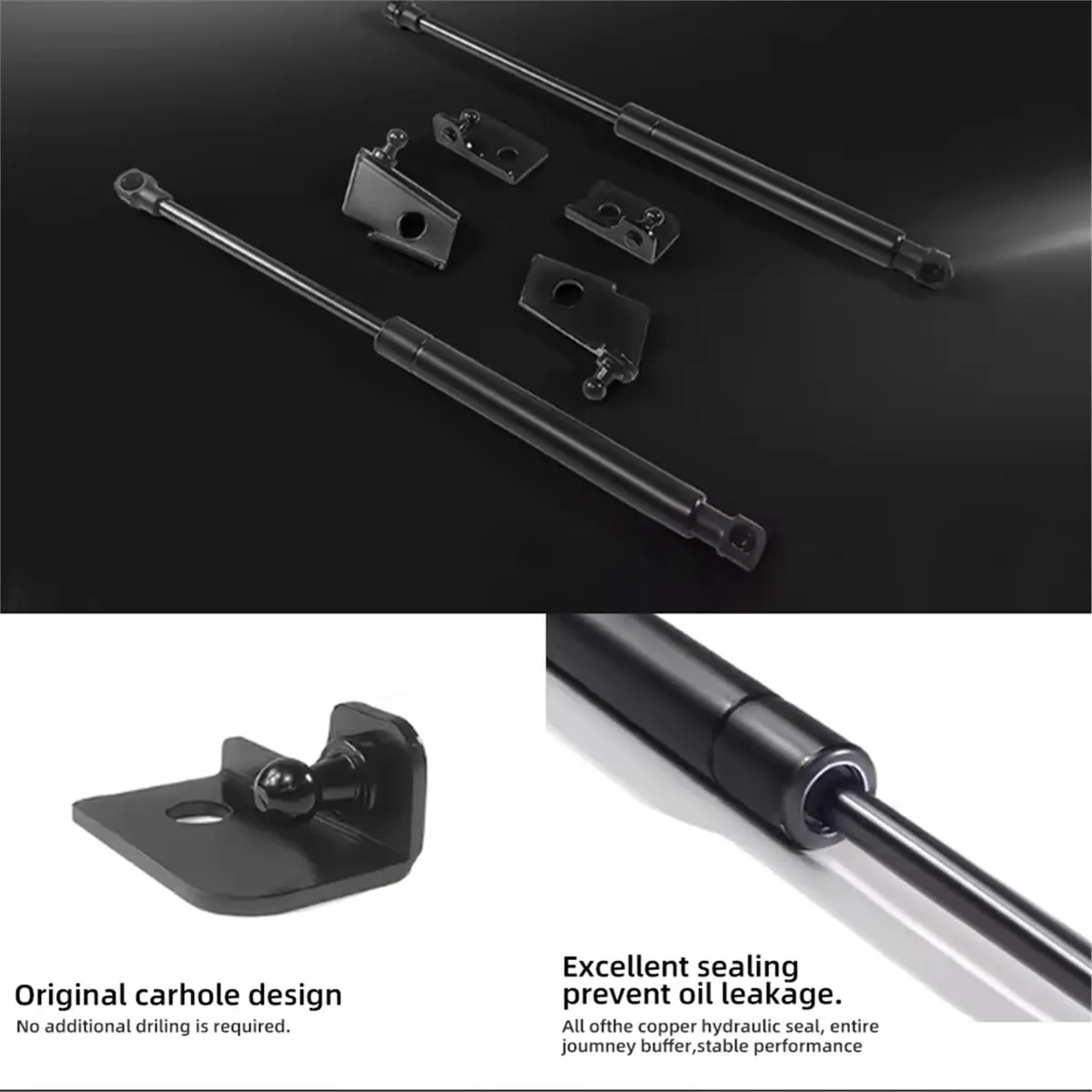 #34S (Black)Front Bonnet Gas Struts Lift Supports Rod Arms,Automotive Parts & Accessories