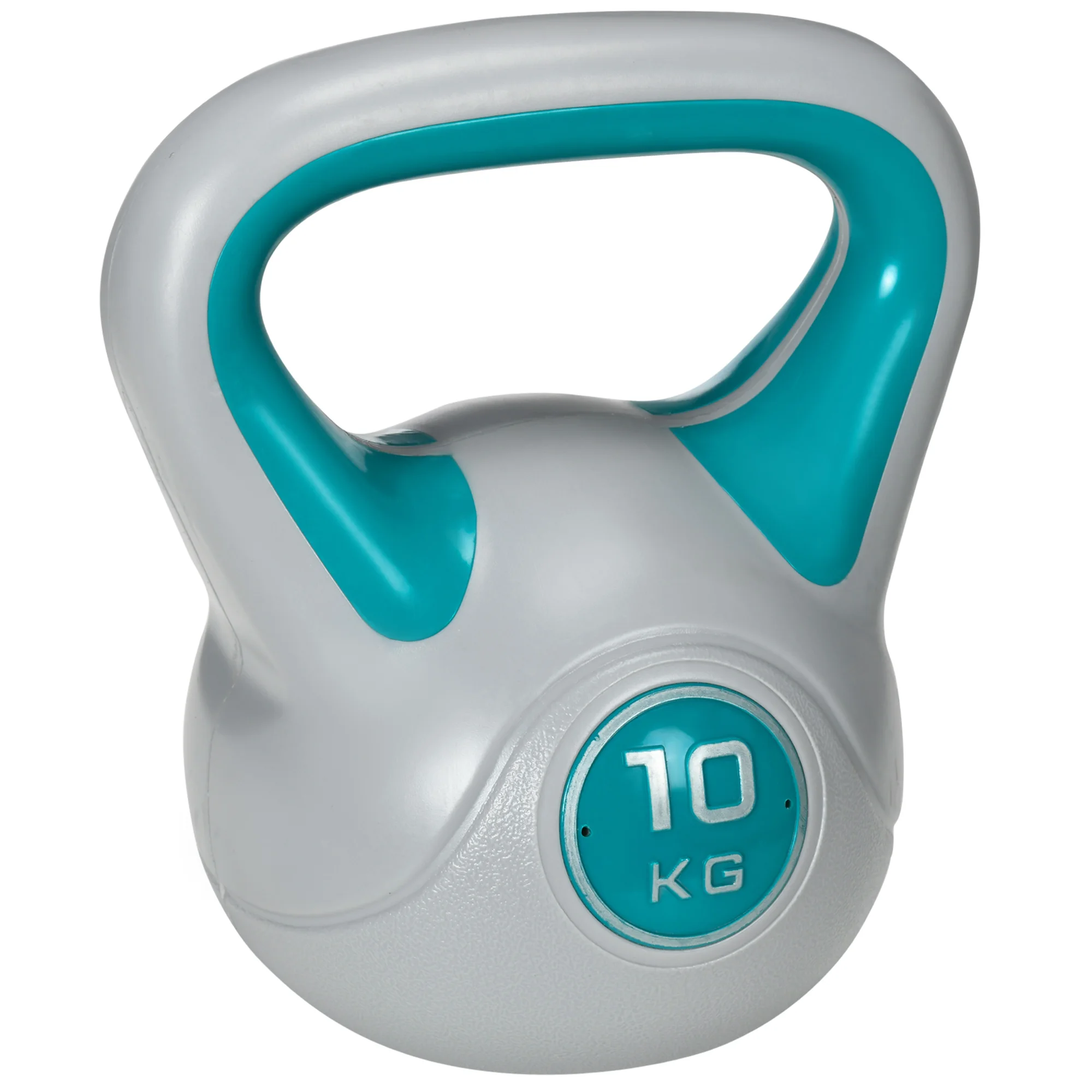 SPORTNOW Kettlebell 10 kg, halter met ergonomische handgreep, bolvormige halter, bodybuilding, training, voor fitness, sportschool, blauw