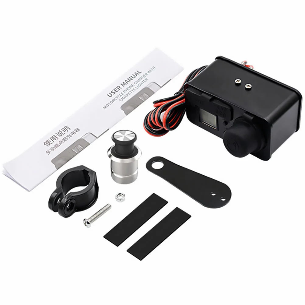 

USB Power Motorcycle Adapter for Cellphone Black Motorbike Stick Lighter