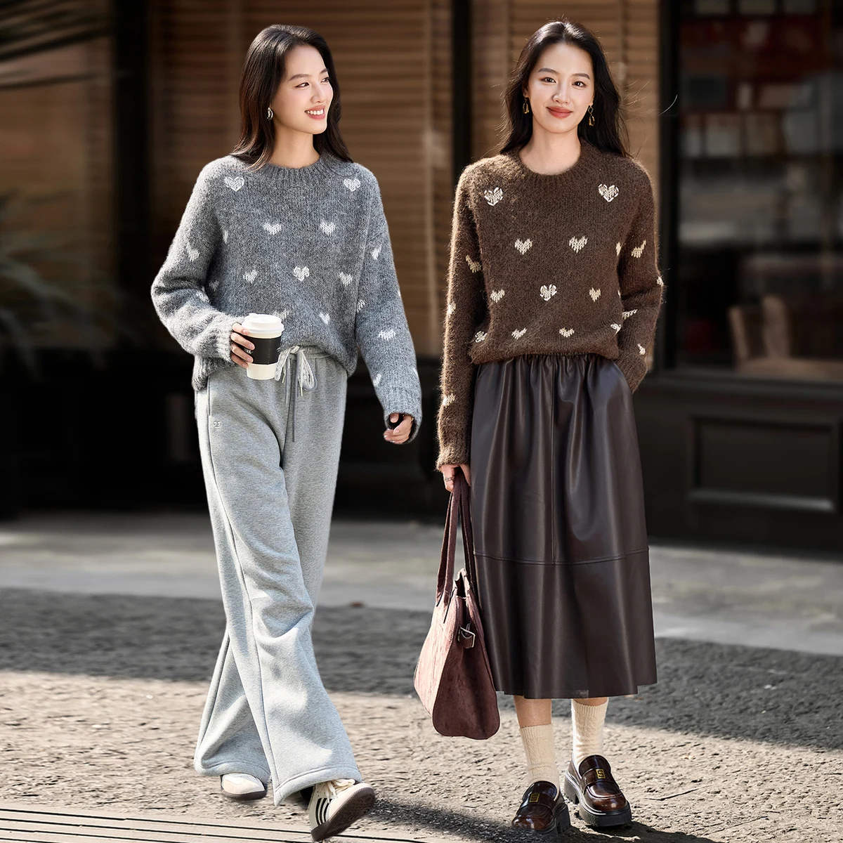 SENTUBILA Neue Pullover für Frauen 2025, Herbst Winter, tiefe Schulter, gestrickte Pullover, lässige Pendeln, weibliche Kleidung, W54EE3769