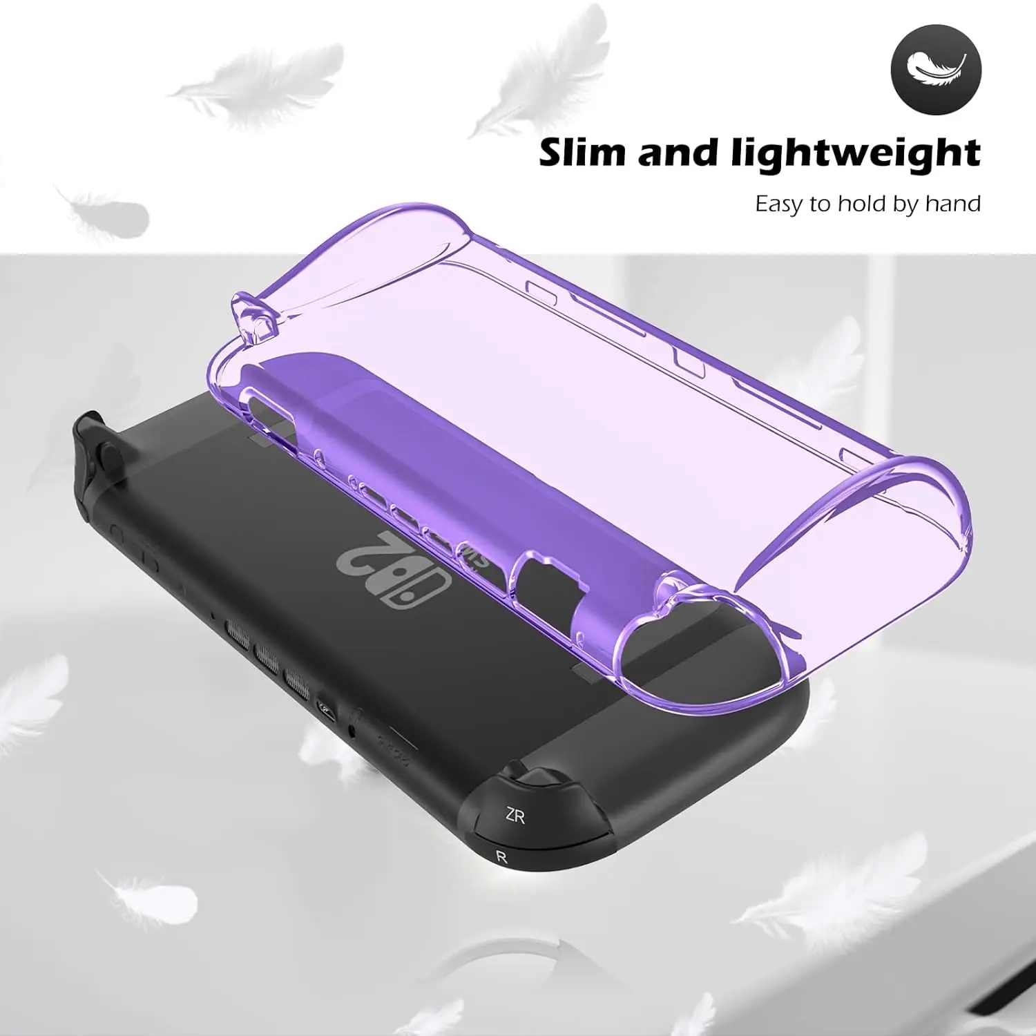 Schutzhülle für Switch 2 (2025), NS 2, TPU-Schutzhülle, kratzfest, stoßdämpfend, ergonomisches Griffdesign für NS2 – Detail 6