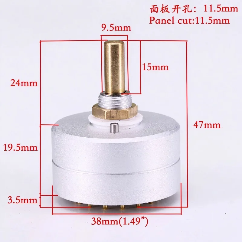 For Rotary Switch 3 Pole 3 Throw 4 Pole 3 Position Audio Amplifier Selector