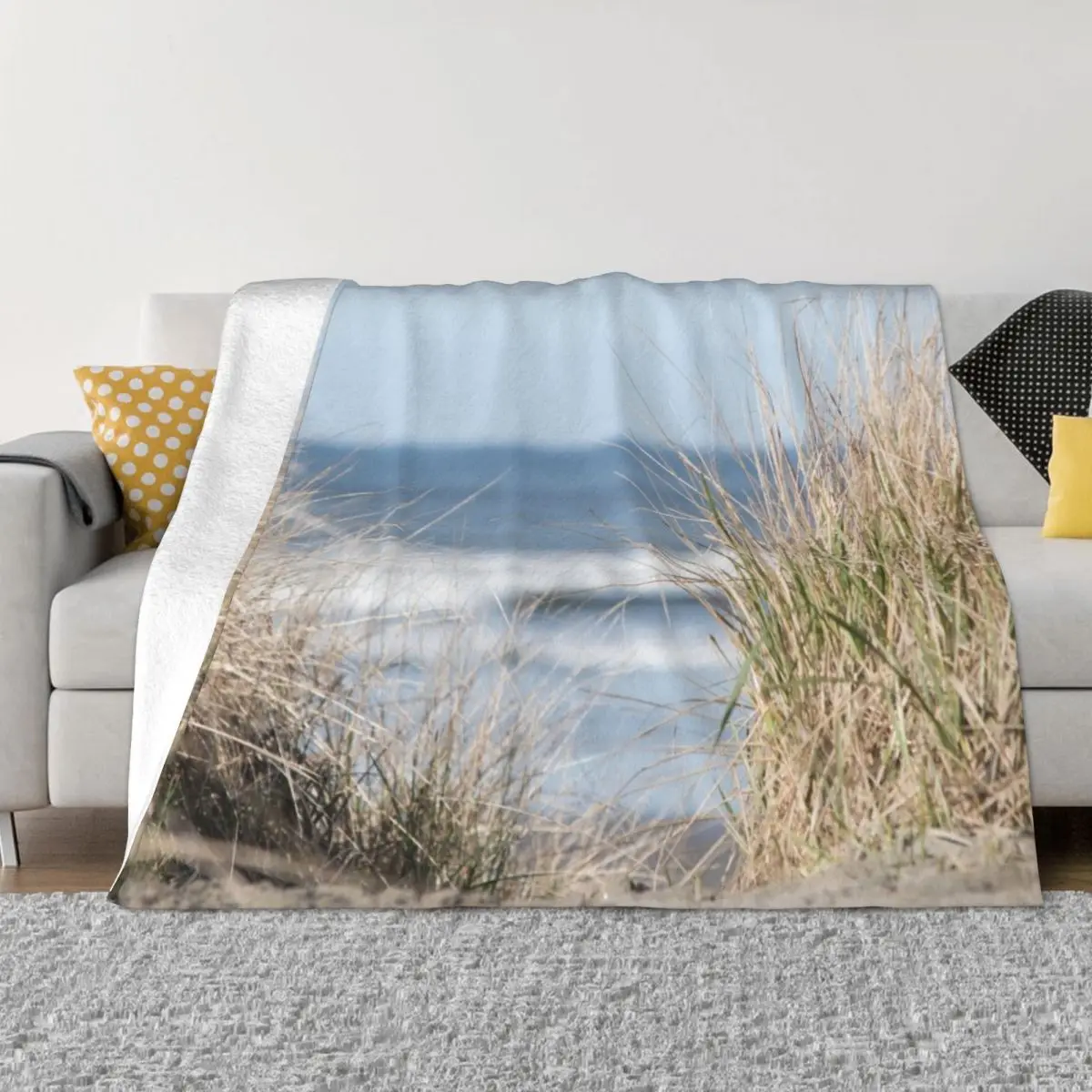 The Beach Beckons Path To Ocean Shore Throw Blanket heavy blanket to sleep Thermal Blanket Plush