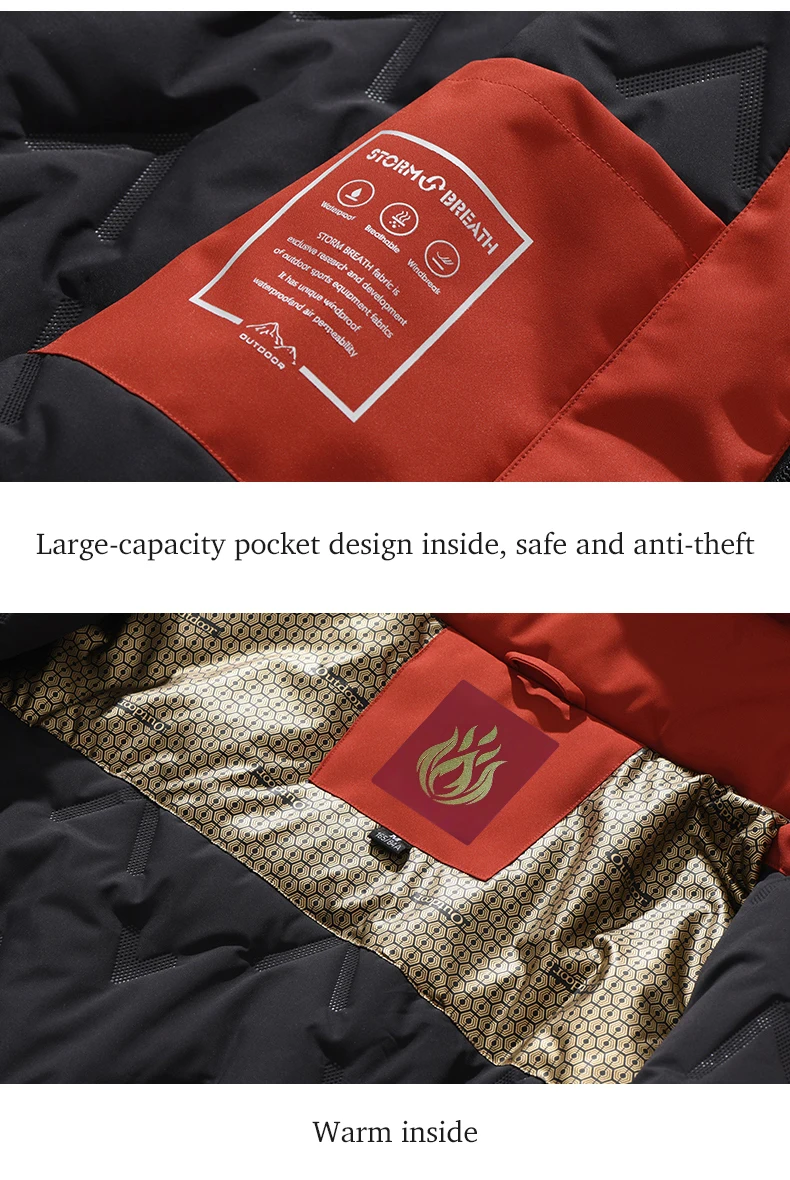 LNGXO Unisex Winter Warme Wasserdichte Jacke Wandern Klettern Trekking Skifahren Regenmantel Männer Frauen Winddichte Fleece Windjacke – Detail 21