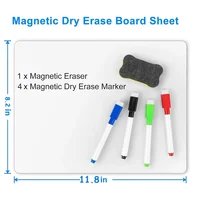 A4 Size Magnetic WhiteBoard for Fridge Sticker Dry Erase Whiteboard,Portable 11.8"x8.2" Planner for Refrigerator 2