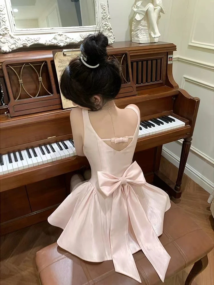 여름 프랑스 우아한 미니 드레스 여성 스위트 보우 새틴 스트랩리스 A라인 드레스 섹시 백리스 이브닝 파티 원피스 드레스 신상