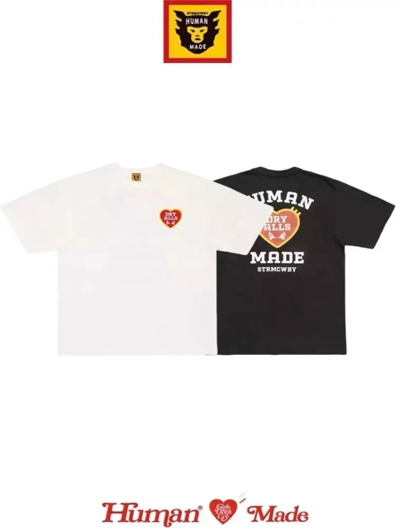 Human Made Creative Funny Print Loose Fit Crew Neck T-Shirt Couple Streetwear
