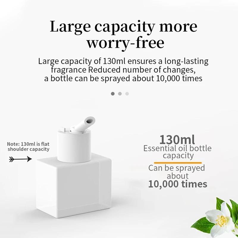 200M³ Battery Aroma Diffuser Room Fragrance Air Freshener Home AIR Flavoring for Toilets and Elevators Black-AT35