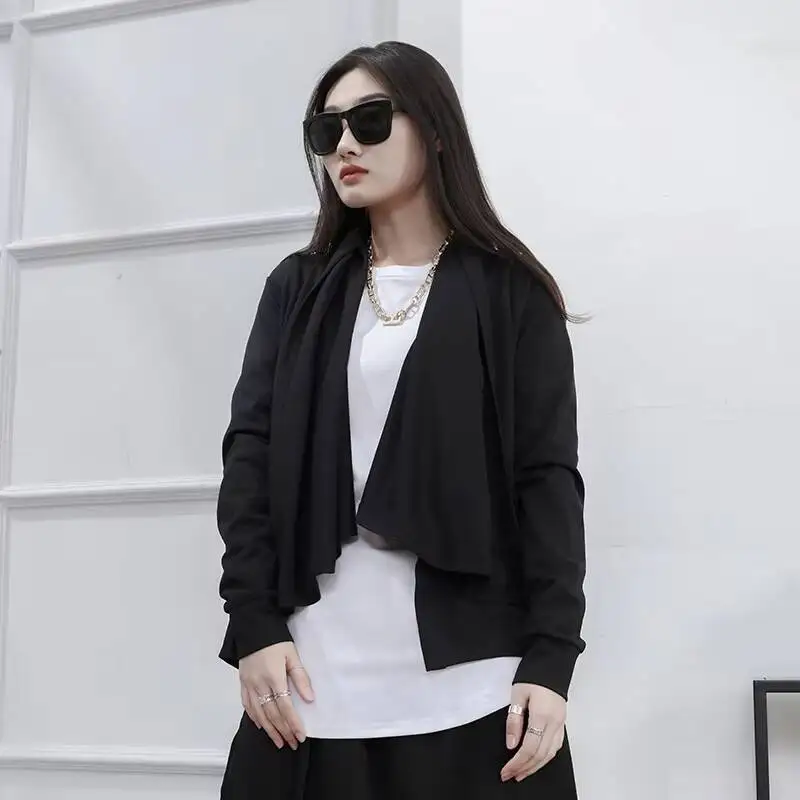 Ladies Long Sleeve Cardigans Spring And Summer New Yamamoto Wind Dark Fashion Trend Casual Versatile Large Size Cardigans
