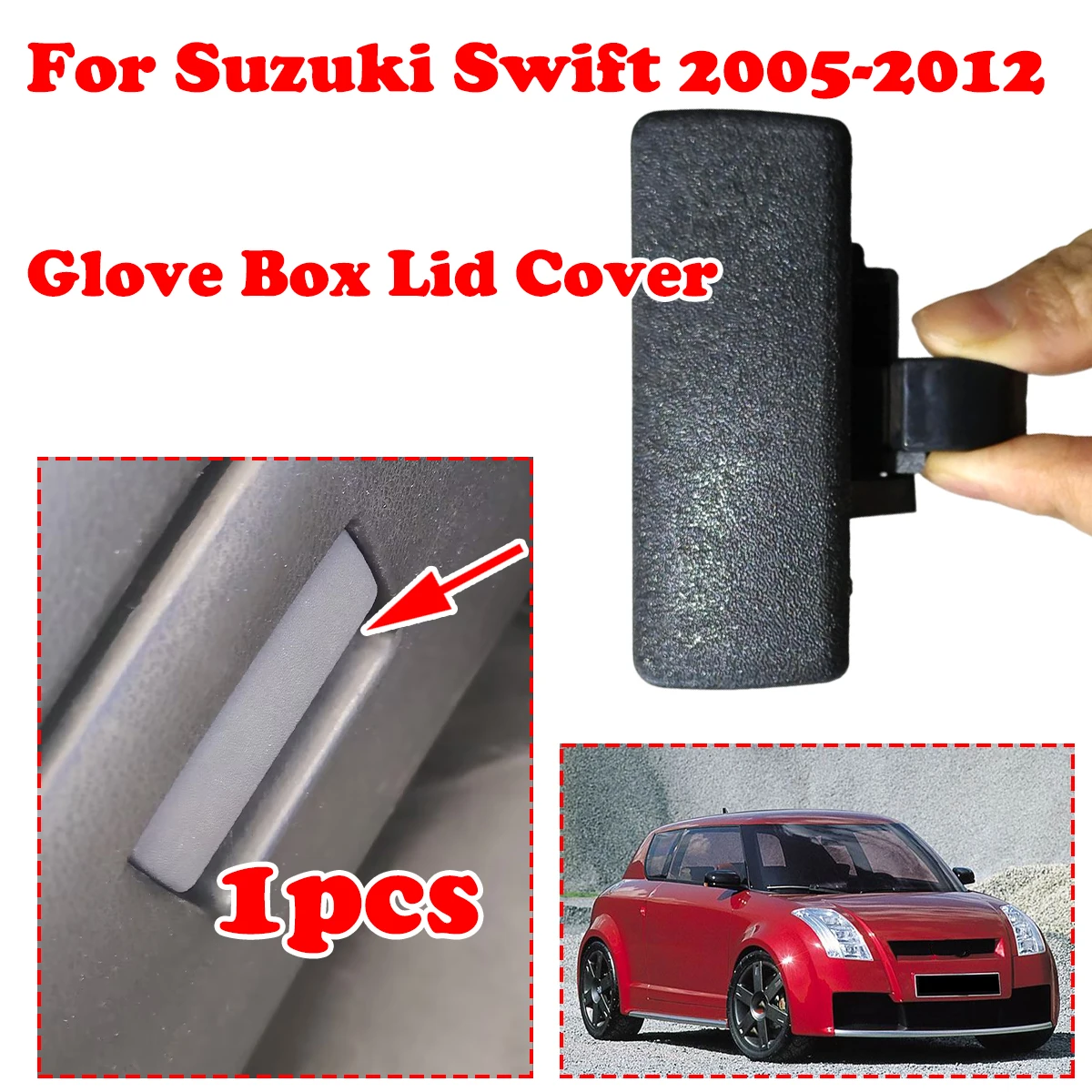 

Car Glove Box Lid Cover Lock Handle Clip Assembly Gray For Suzuki Swift 2005-2012Car Accessories 7343063J02P4Z 7343063J02V6N