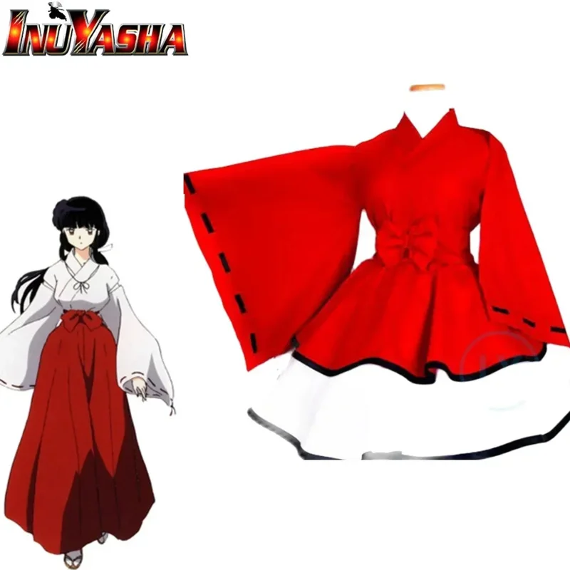 อะนิเมะ Inuyasha คอสเพลย์เครื่องแต่งกาย Lolita Kikyo ชุดกิโมโนชุดเต็มชุดที่กําหนดเองฮาโลวีนเครื่องแต่งกายสําหรับหญิงสาว