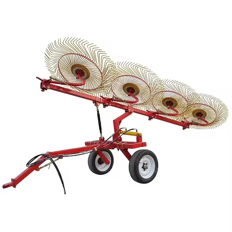 High Quality One Point Trailer Grass Collecting Grass Rake Wheel Rake Rotary Mower