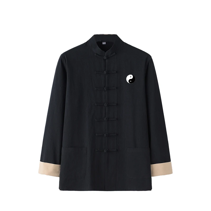 

Breathable And Comfortable Chinese Tang Suit Tai Chi Uniform Featuring Classic Tai Chi Pattern For Kung Fu Practice