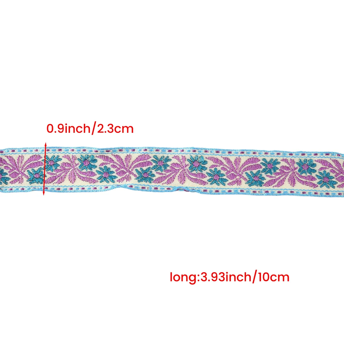 

L74A Цветочный узор Вышитые жаккардовые ленты Тканая кружевная бейка для одежды Сумка Шторы Шитье Кружевная ткань Стиль B