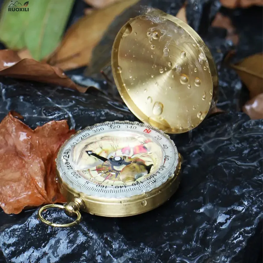 

Camping Survival Compass,for Hiking Camping Hunting Outdoor,Waterproof Luminous Kids Outdoor Military Navigation Compass