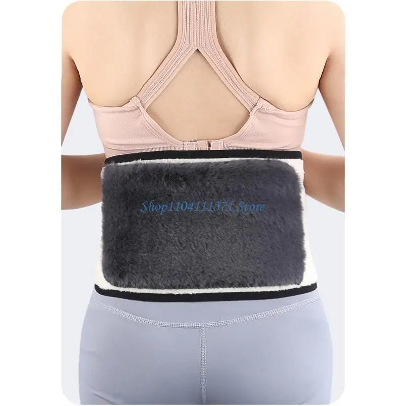 P9FC Kidney Lumbar Binder Winter Thicken Thermal Plush Waist Warmer Stomach Abdominal Support Bands Wrap Back Support Bands