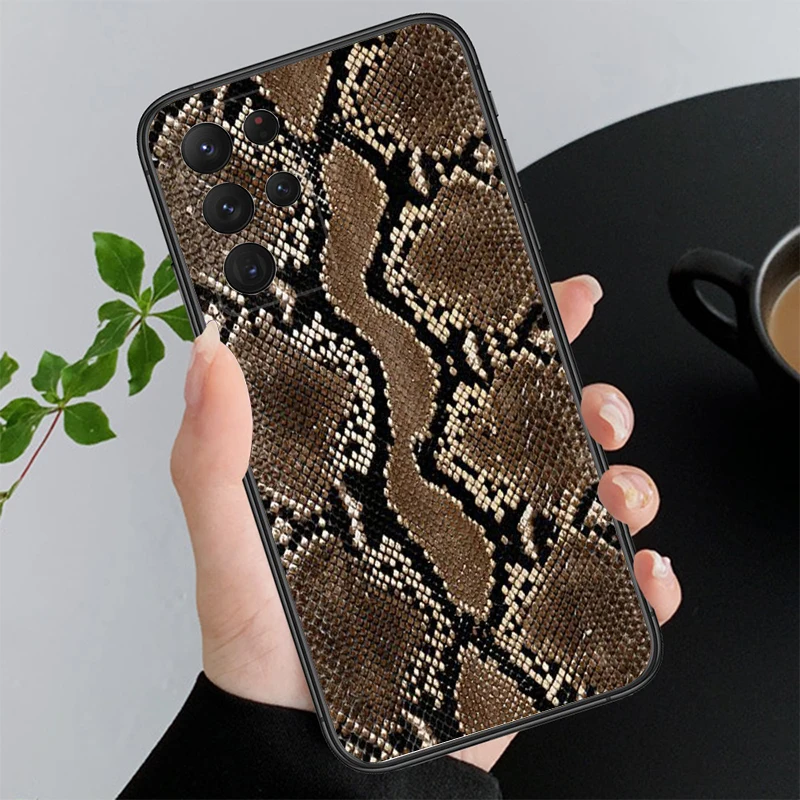 بيثون جلد الثعبان قضية الهاتف لسامسونج S25 S24 S23 S22 S21 S20 الترا S20 S22 S21 S23 S20 FE S24 زائد #6