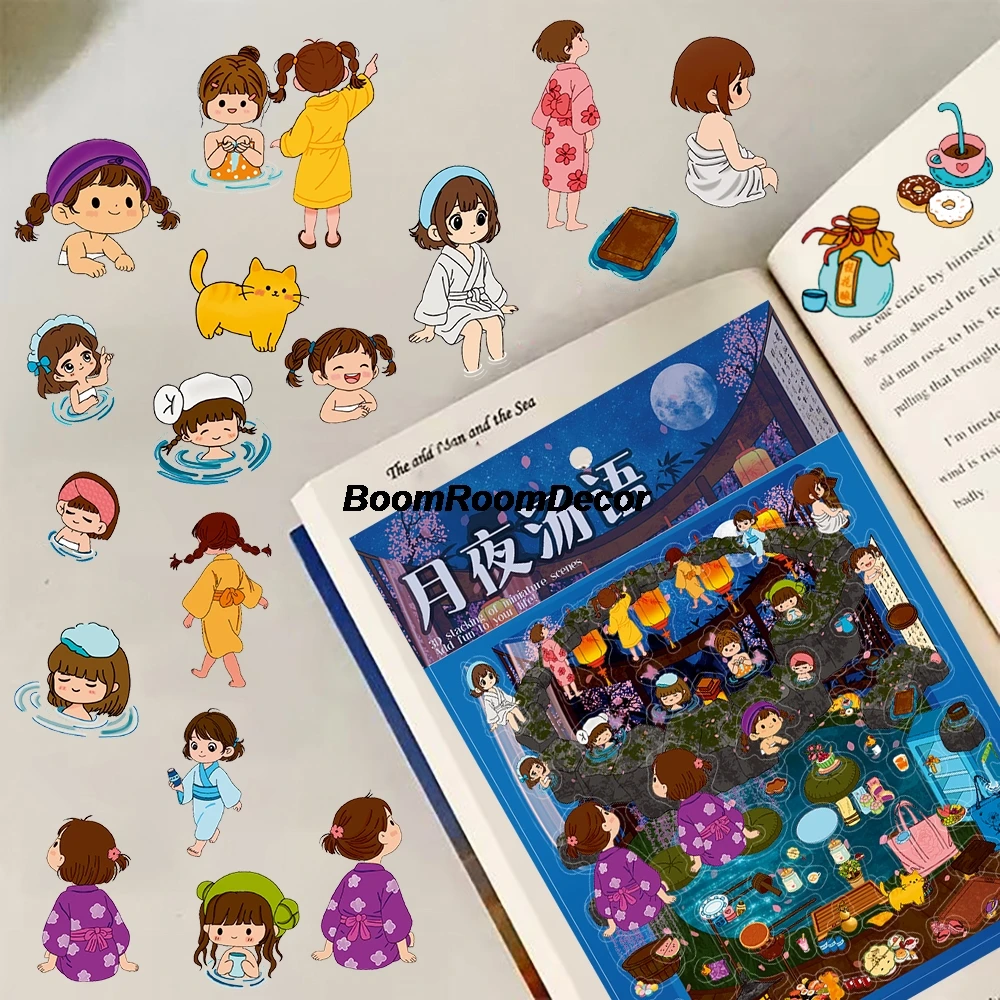 

3PCS Auspicious Day Print Landscaping Sticker Modern Motorcycle Creativity Suitcase Luggage Laptop Coffee Graffiti Sticker