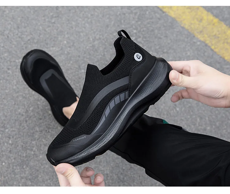 Spring New Shoes for Men Breathable Knit Casual Shoes Lightweight Comfortable Sport Jogging Shoes Youth Street Slip-on Sneaker view 6