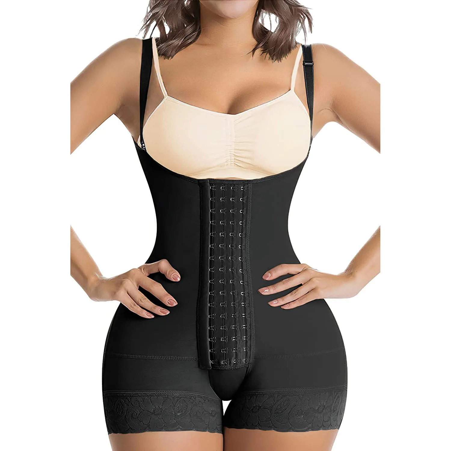 

Shapewear Women High Compression Short Girdle With Brooches Bust For Daily And Post-Surgical Use Slimming Sheath Belly