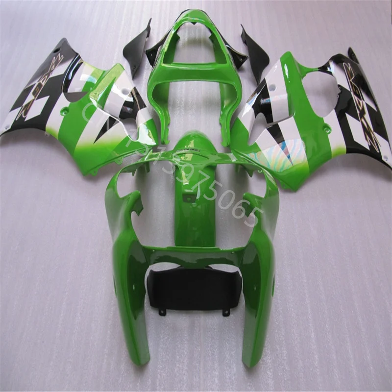 

High quality fairing fit for KAWASAKI ZX6R 2005 2006 green black white plastic motoycle Injection molding ZX-6R 05 06 fairing