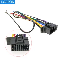 16 Pin Car CD Radio Stereo ISO Wiring Harness with Brake Cable Connector Adapter for Sony CDX DSX MEX WX Series