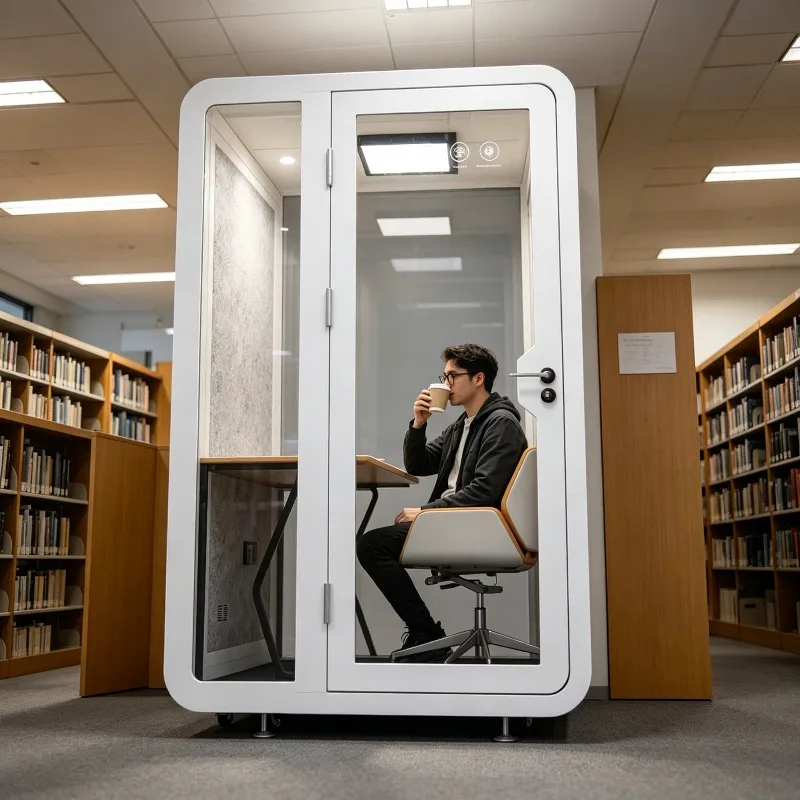 Silent Cabin Customized Movable Meeting Acoustic Pod Modular Office Privacy Sound Dampening Booth