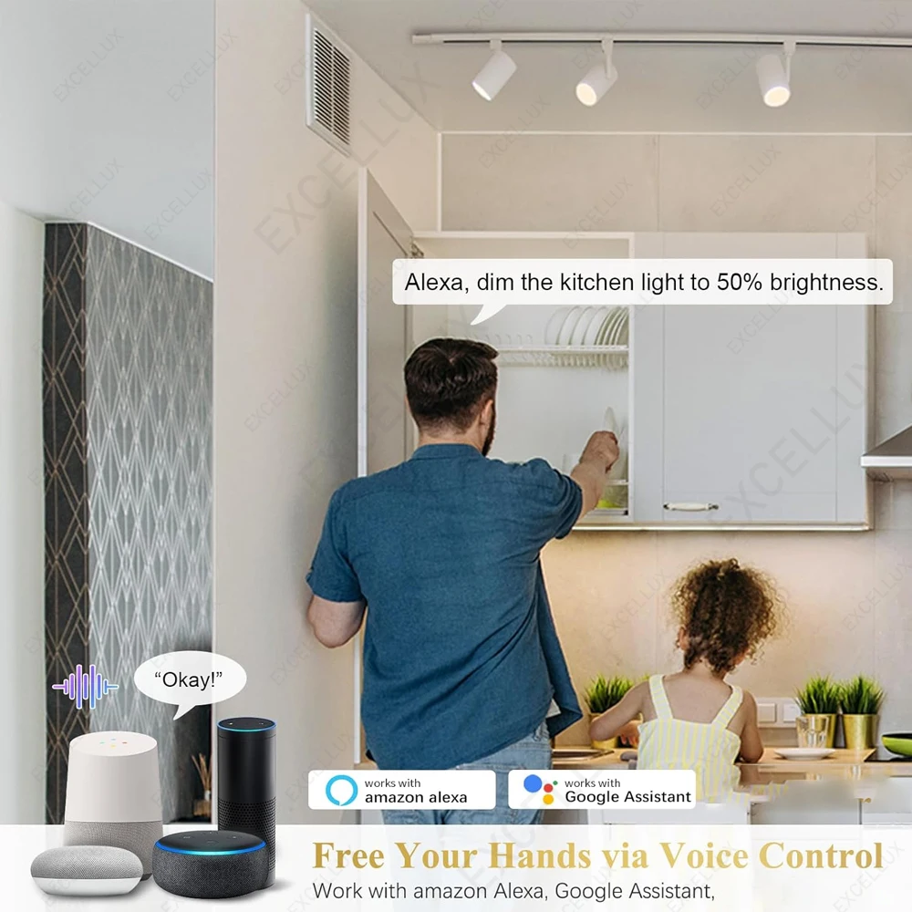 EWelink-Ampoule LED intelligente WiFi, lampe LED, GU10, Zigbee, RVB, CW, WW, nous-mêmes avec Alexa Voice, Google Yandex SmartThings, 8 pièces