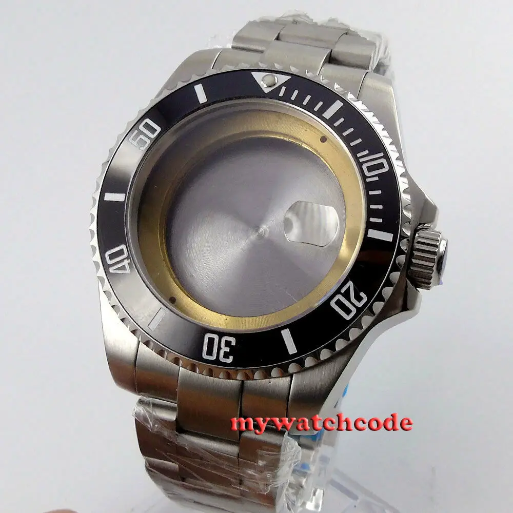 43mm Sapphire Glass Sub Watch Case Fit ETA 2824 2836 Miyota 8215 Japan NH35A NH36A MOVEMENT