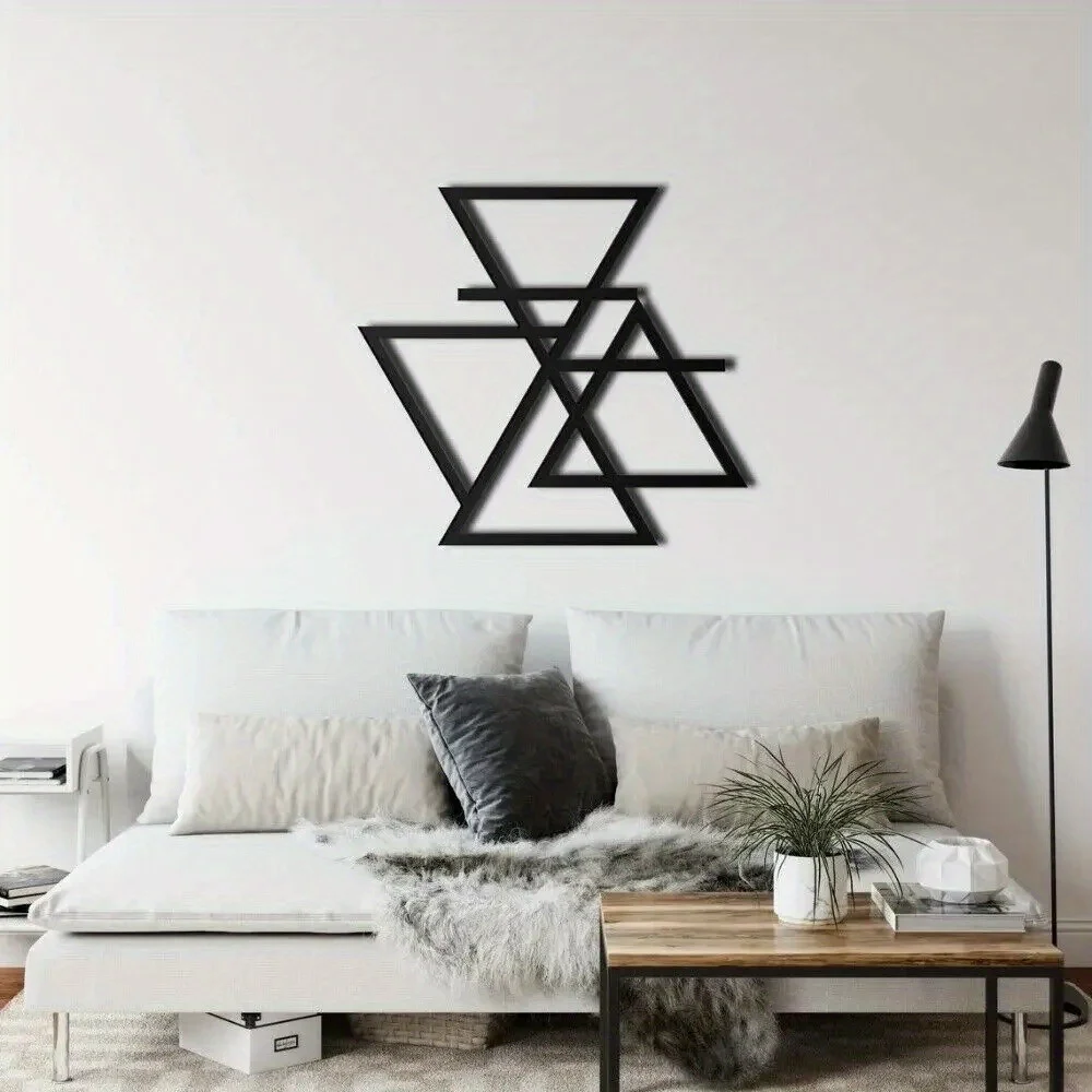 CIFBUY Lotus Mandala Black Iron Metal Wall Art Garden Outdoor Hanging Decor Home Living Room Bedroom Ornament Gift Rustic Sign