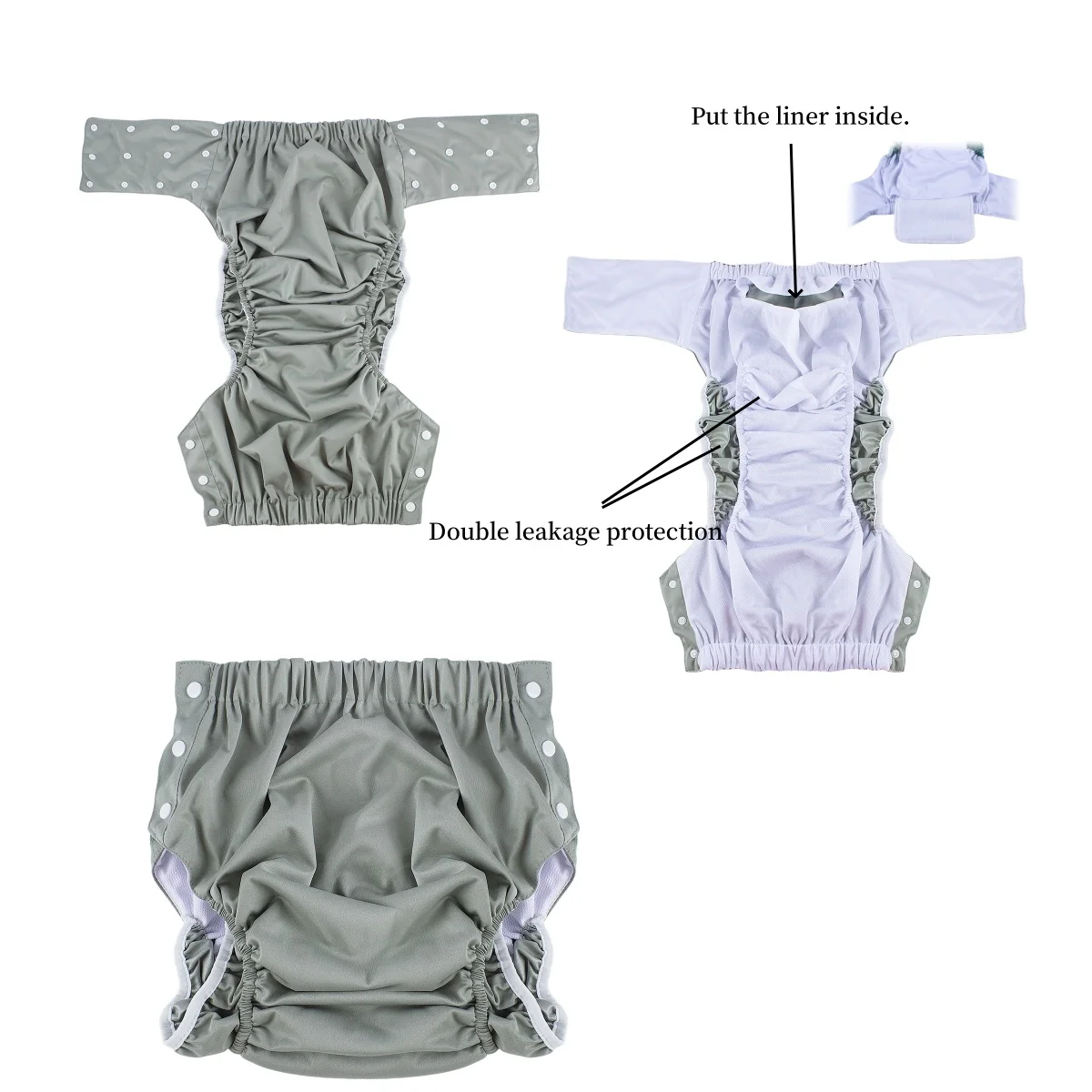 Pannolini per adulti riutilizzabili Pannolini di stoffa lavabili di grandi dimensioni per pazienti Anziani Uomini e donne Pantaloni per incontinenza Dropshipping