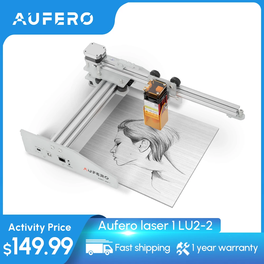 

Mini Laser Engraver Upgraded Portable Aufero Laser Engraving Machine with Pre-assembled Design High Speed Safty Design for Wood