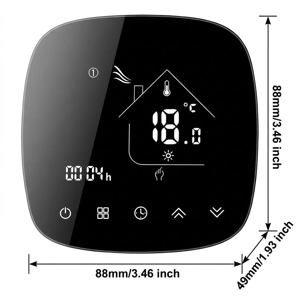 Smart WiFi Thermostat Programmable Voice-Control For Alexa Google Assistant Energy Saving Heating Cooling HVAC System Controller