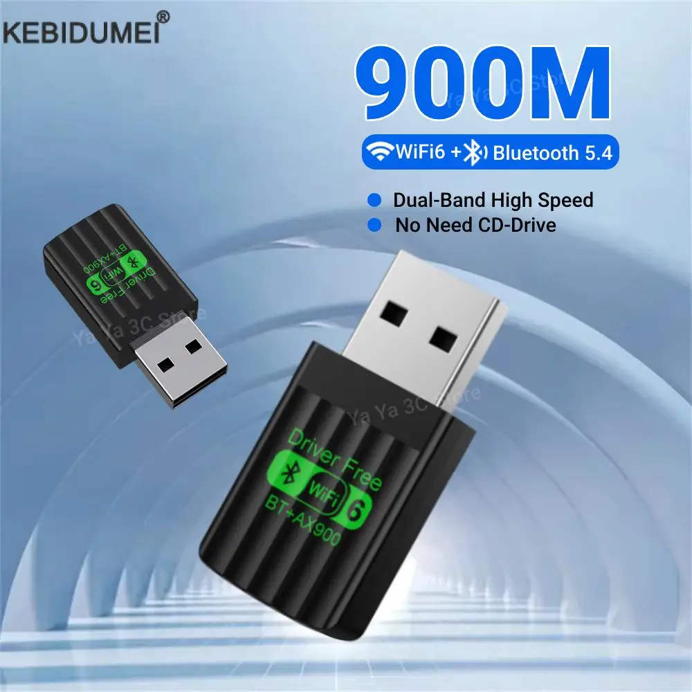 

2 IN 1 USB WiFi 6 Bluetooth Adapter 900Mbps Dual Band 2.4G&5GHz Wireless Network Wlan Receiver Driver Free Dongle For Win10/11