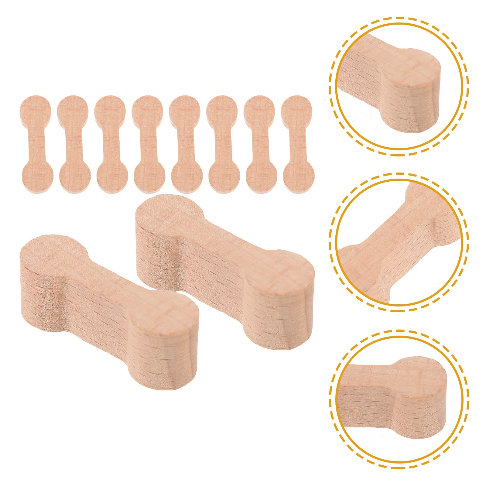 

10Pcs Wooden Train Track Connectors Stable Sturdy Pieces for Kids Creative Railway Track Adaptors DIY Playing Scene Building