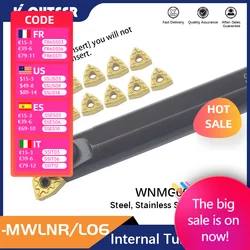 MWLNR S16Q-MWLNR06 S20R-MWLNR06 S25S-MWLNR06 Lathe cutter CNC Turning tool Holder Carbide insert WNMG06 CNC Cutting Tools Set