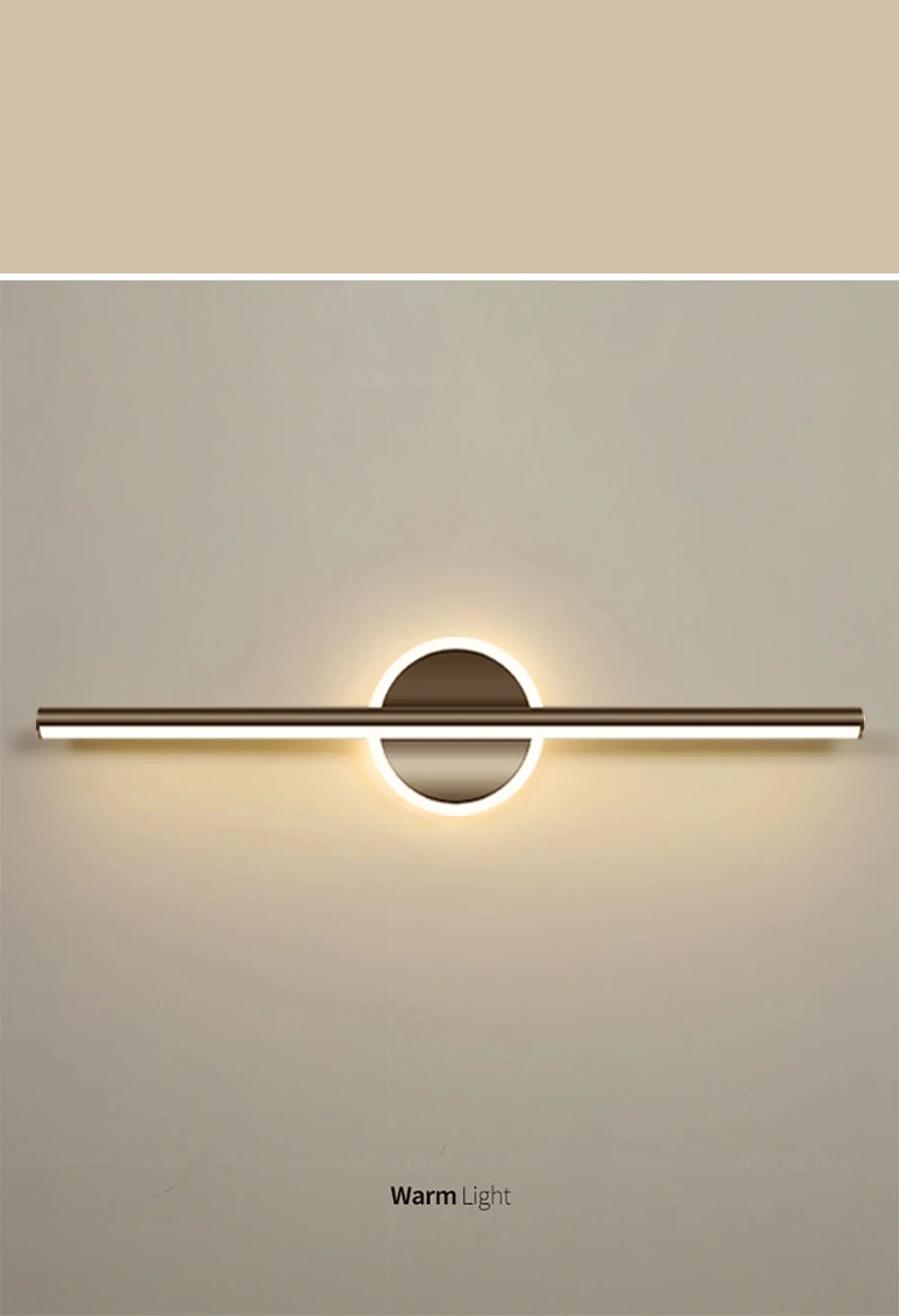 Moderne LED-Wandleuchte mit minimalistischen Linien und Textur in Metallic-Schwarz-Gold für Schlafzimmer, Waschtischbeleuchtung, Badezimmerspiegel, Flure und Eingangsbereiche – Detail 16