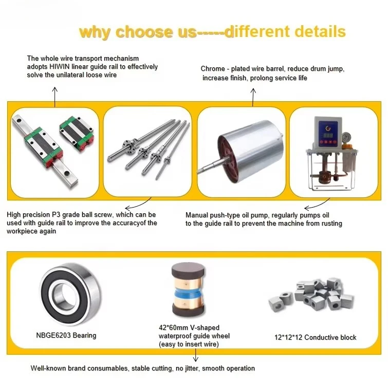 قطع سلك DK7740 ذو 5 محاور لآلة CNC EDM #4
