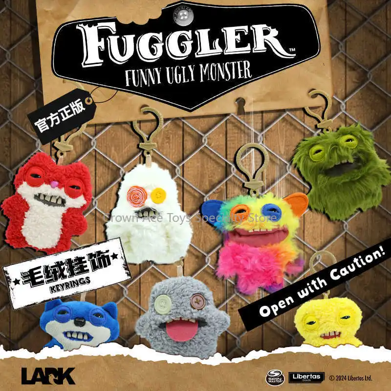 Original Fuggler FUNNY UGLY MONSTER KEYRINGS Plush Toys Little Monsters Fashion Lovelys Small Shorts Toys for Kid