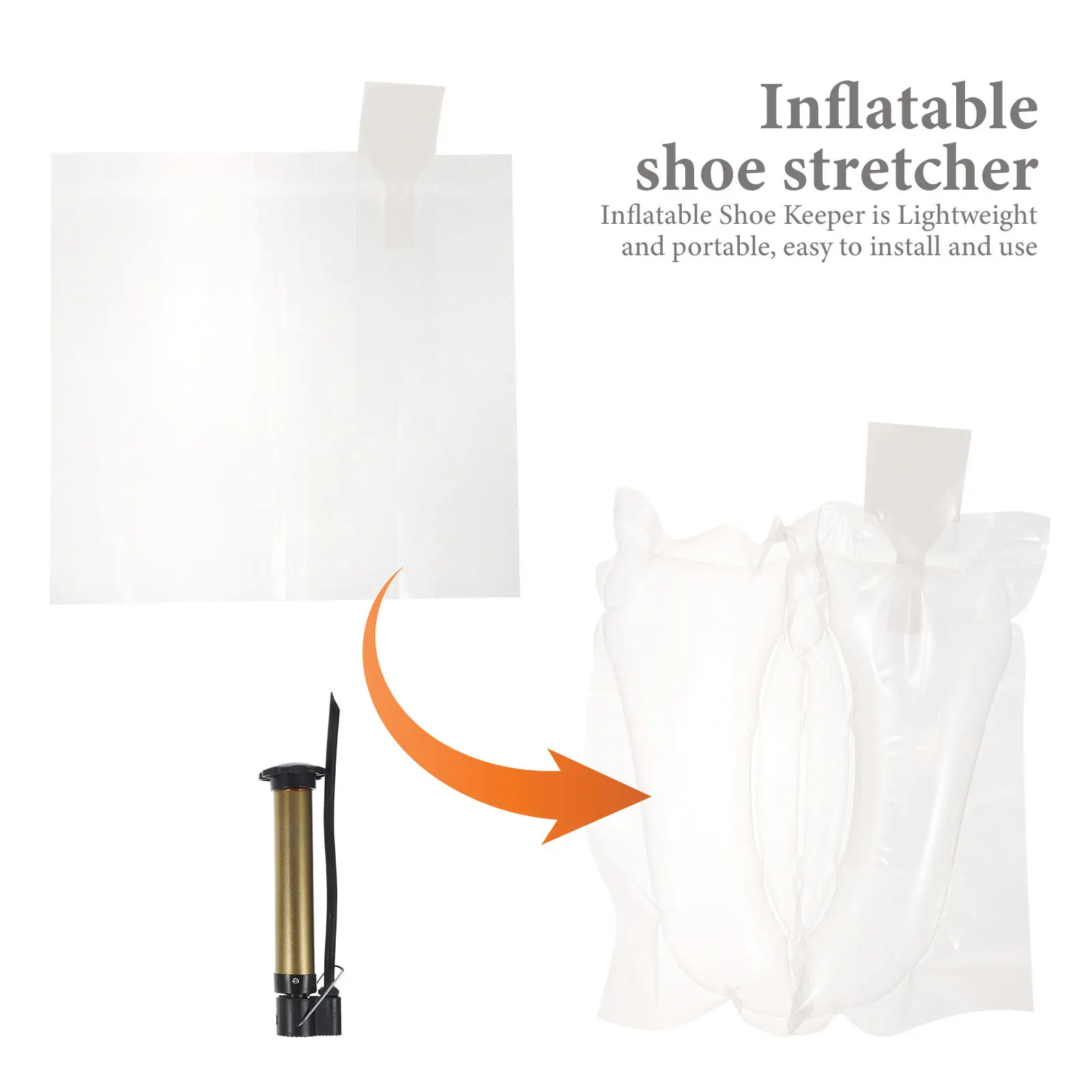 100 قطعة حفظ الأحذية القابلة للنفخ متينة وخفيفة الوزن لتنحيف الأحذية المنزلية بكعب عالٍ ملحقات نقالة المتوسع #3