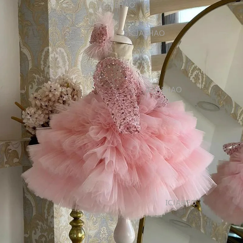 Children Girls Elegant Fashion TutuParty Banquet Wedding Flower Girl Costume Cake Skirt Kids Piano Performance Show Birthday view 4