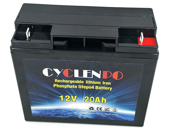 Deep Cycle Lithium Ion Lifepo4 Rechargeable Battery 12v 20Ah