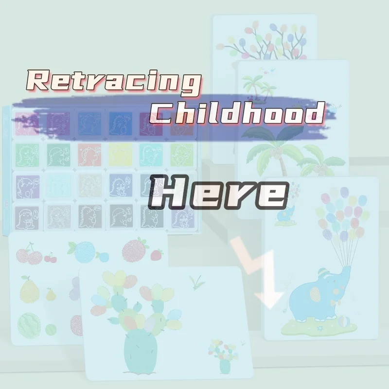 ชุดของเล่นระบายสีด้วยนิ้วมือ DIY สำหรับเด็ก - ของเล่นสร้างสรรค์สำหรับระบายสี วาดภาพ ขีดเขียน ของเล่นเสริมพัฒนาการแบบมอนเตสซอรี่ ของขวัญ