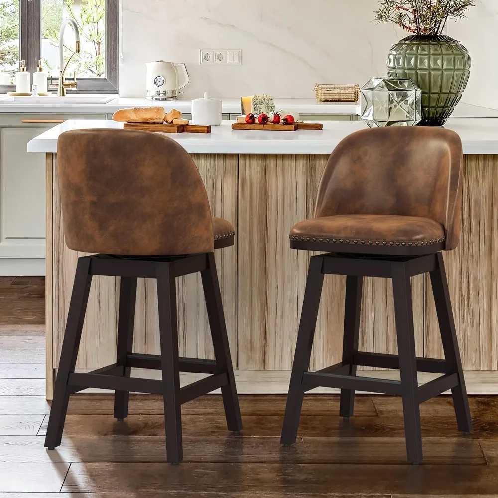 Swivel Bar Stools Set of 3, 26